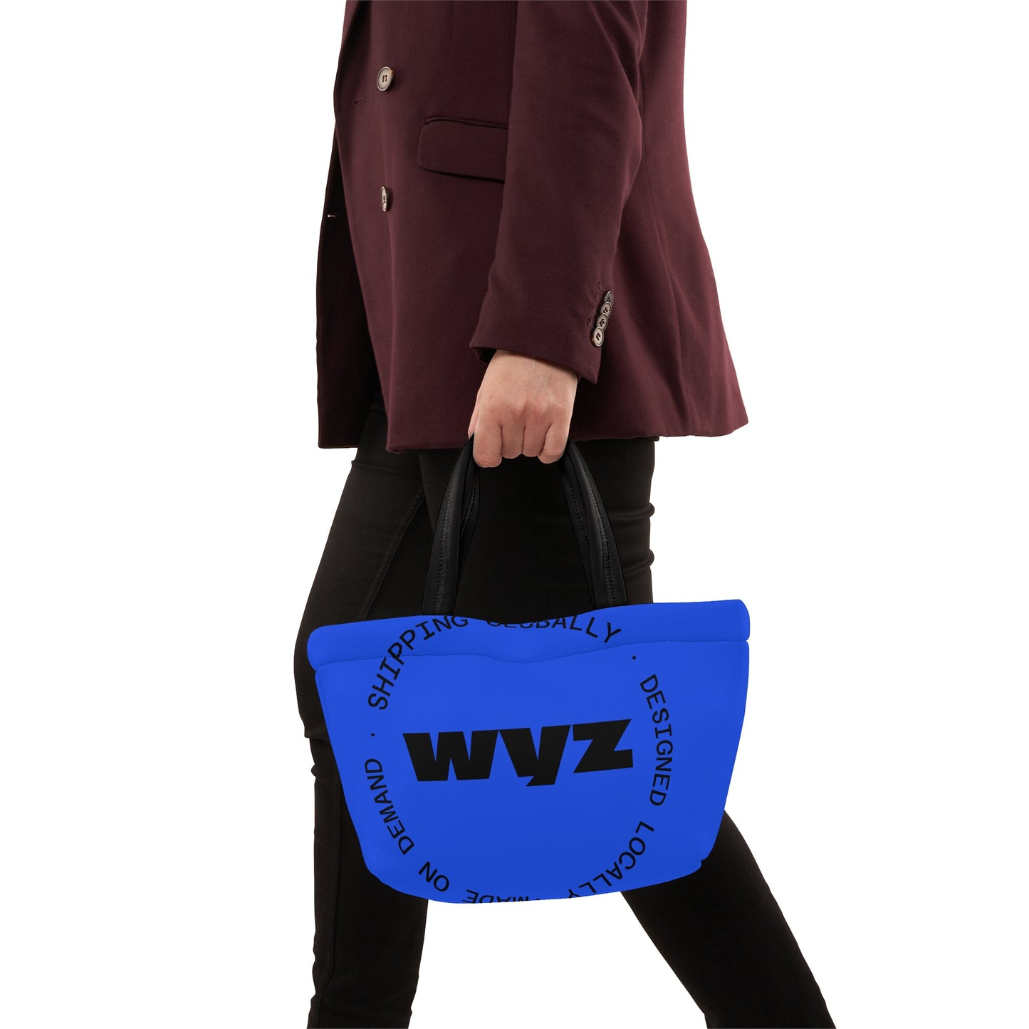 Insulated Lunch Bag — Bold Blue 'WVZ' / 'ZAM' Logo Tote