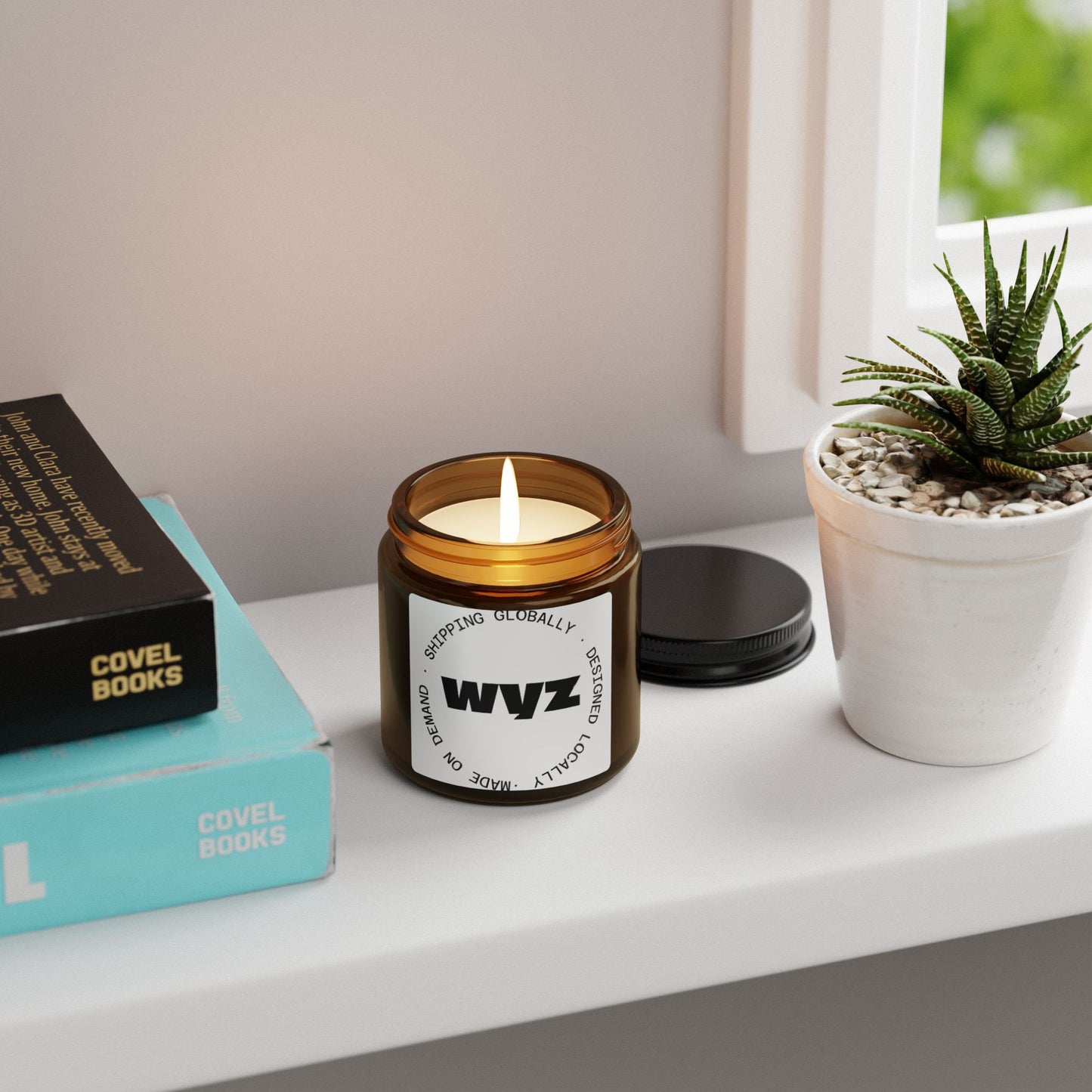 WYVZ Amber Jar Soy Candle — Scented Aromatherapy Candle (Multi-Size)