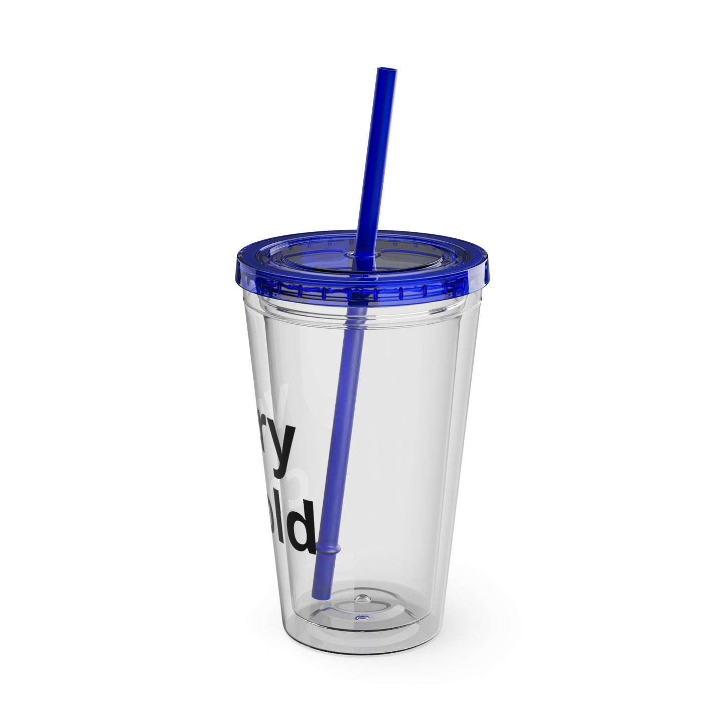16oz Sunsplash Tumbler with Straw — Clear Summer Drink Cup