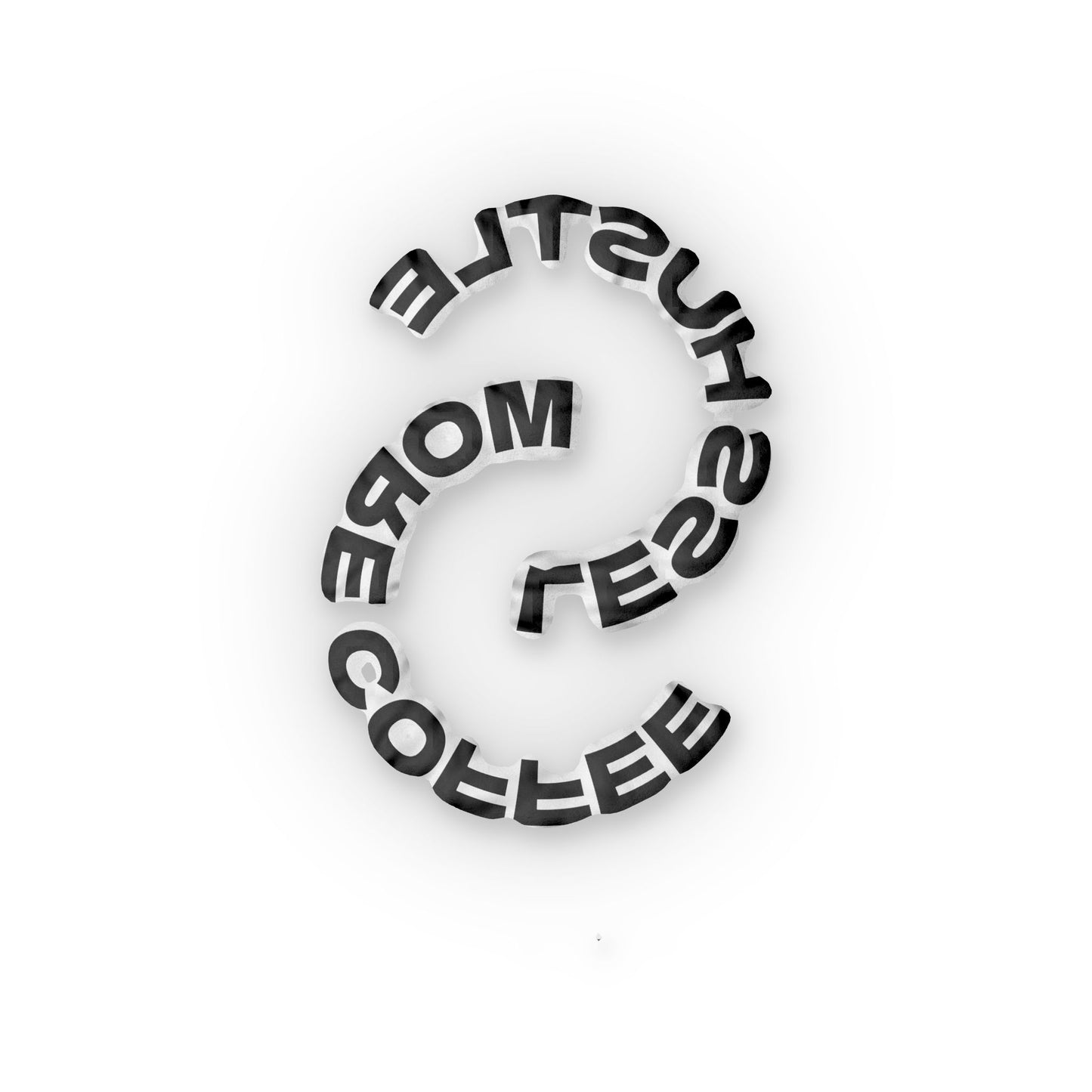 Coffee Bean Pillow — 'More Coffee Less Hustle' Custom Shaped Throw Pillow
