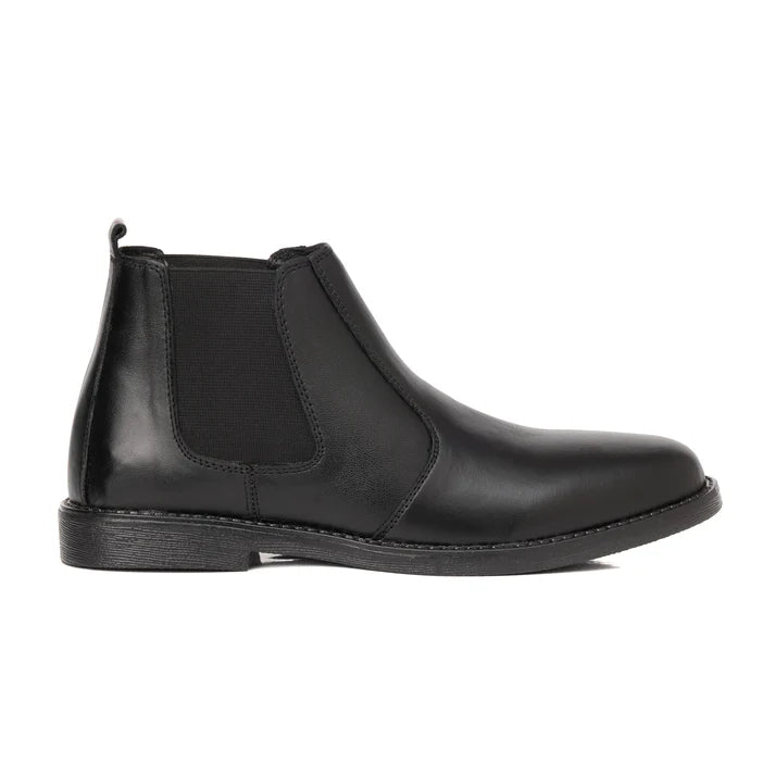 SKU:8010-Black Cow Leather Chelsea boots
