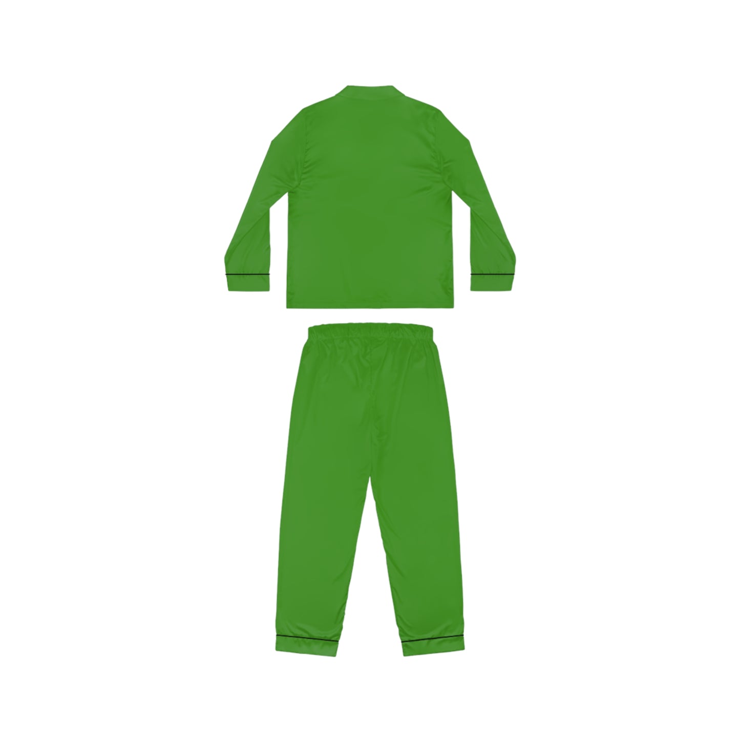 Satin Pajama Set — Green "Build Yourself Up" Lounge Sleepwear