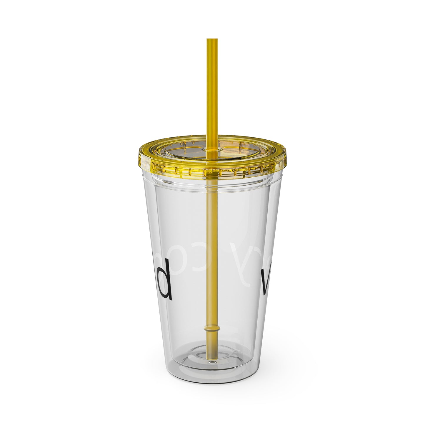 16oz Sunsplash Tumbler with Straw — Clear Summer Drink Cup