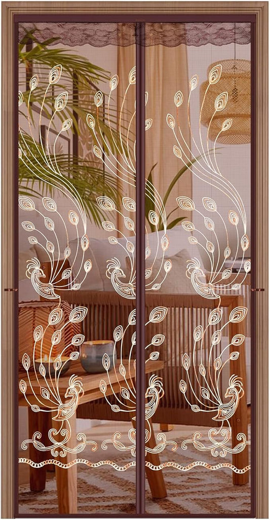 Magnetic Screen Door for 36 x 82 inch Doors - Heavy Duty Mesh Curtain with Self-Sealing Magnet Closure - Hands-Free Mesh Partition for Patio, Balcony & Sliding Doors - Bug Free (37.5 x 83 Inch)