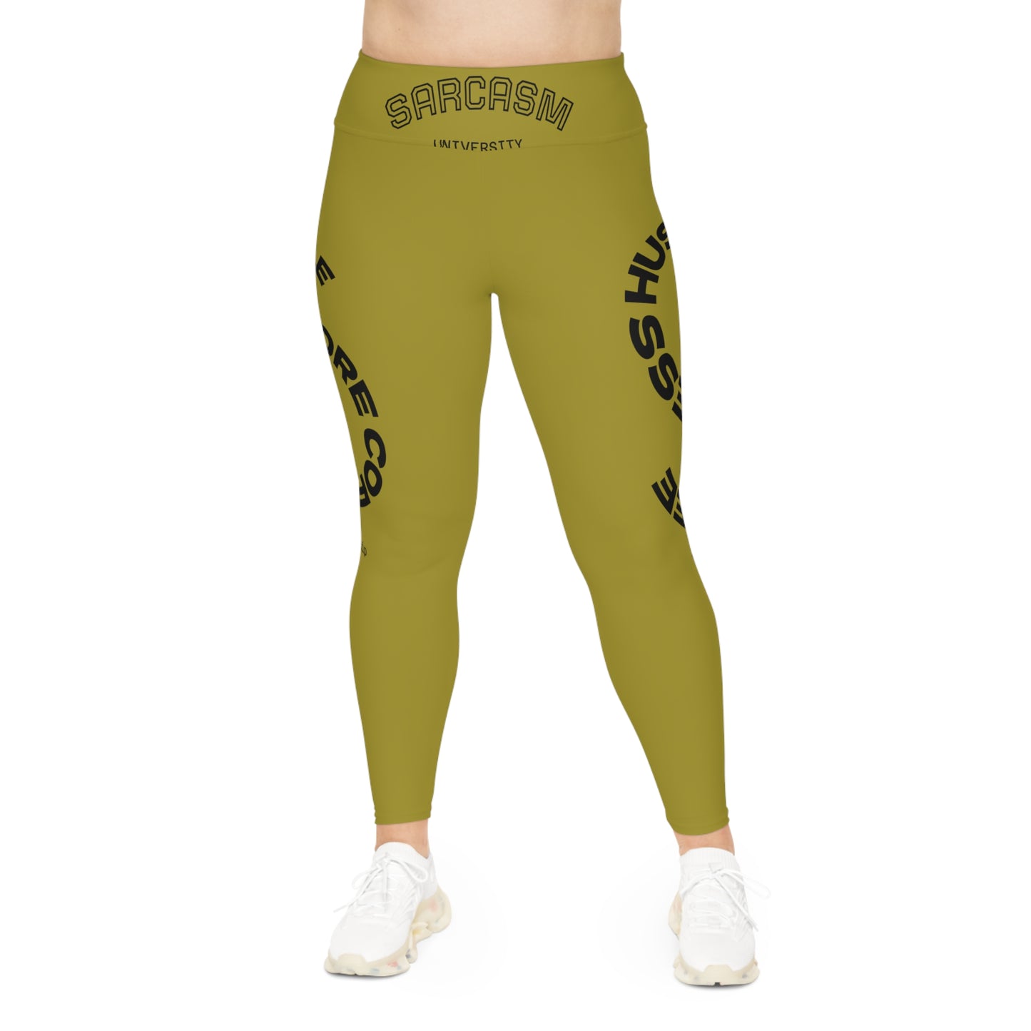 Plus Size Leggings — Wholeness Sarcasm University Graphic Leggings