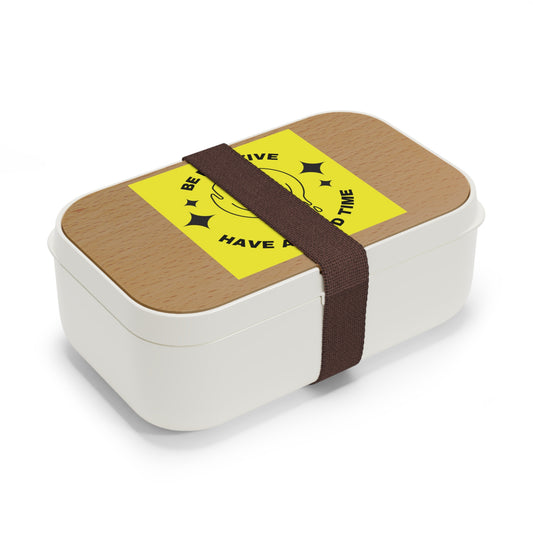 Be Positive Smiley Bento Lunch Box — Motivational Vegan Snack Box