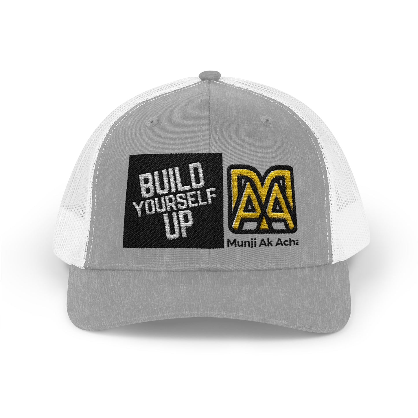 Build Yourself Up Snapback Trucker Cap – Motivational Mesh Baseball Hat