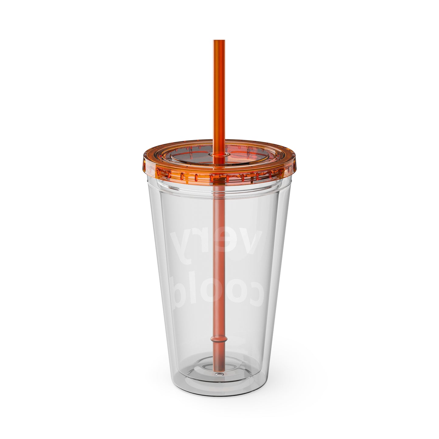 16oz Sunsplash Tumbler with Straw — Clear Summer Drink Cup