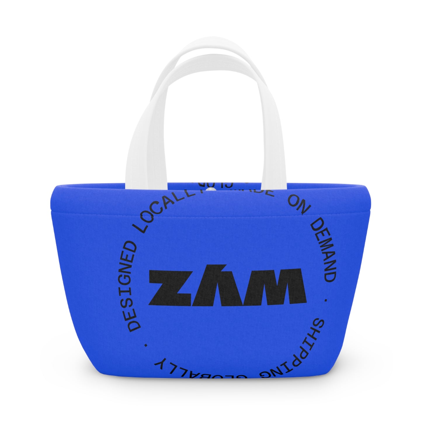 Insulated Lunch Bag — Bold Blue 'WVZ' / 'ZAM' Logo Tote