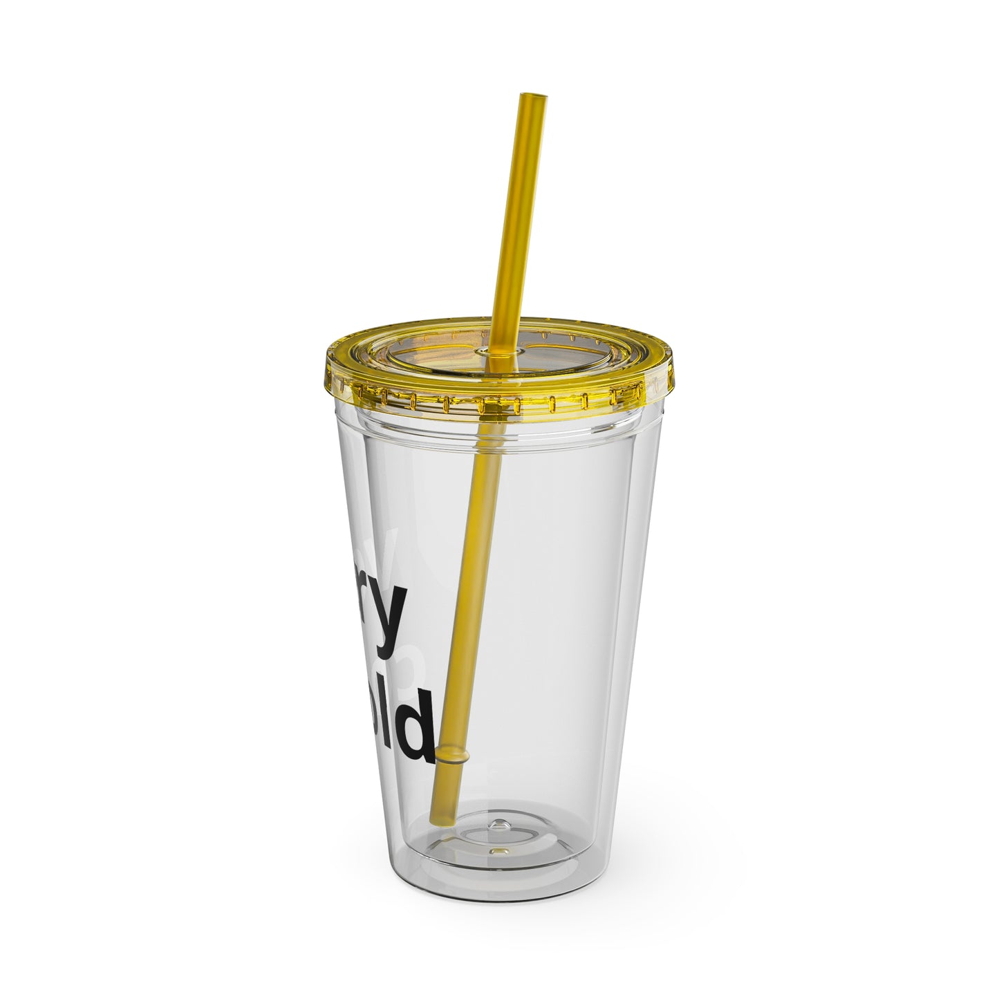 16oz Sunsplash Tumbler with Straw — Clear Summer Drink Cup