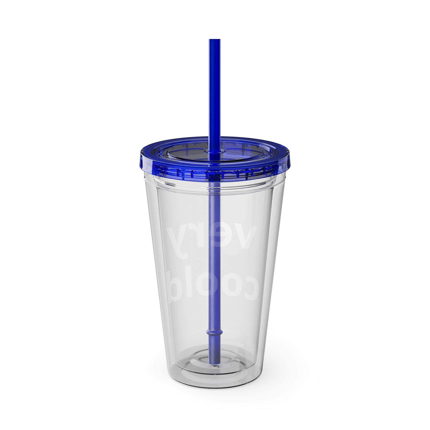 16oz Sunsplash Tumbler with Straw — Clear Summer Drink Cup