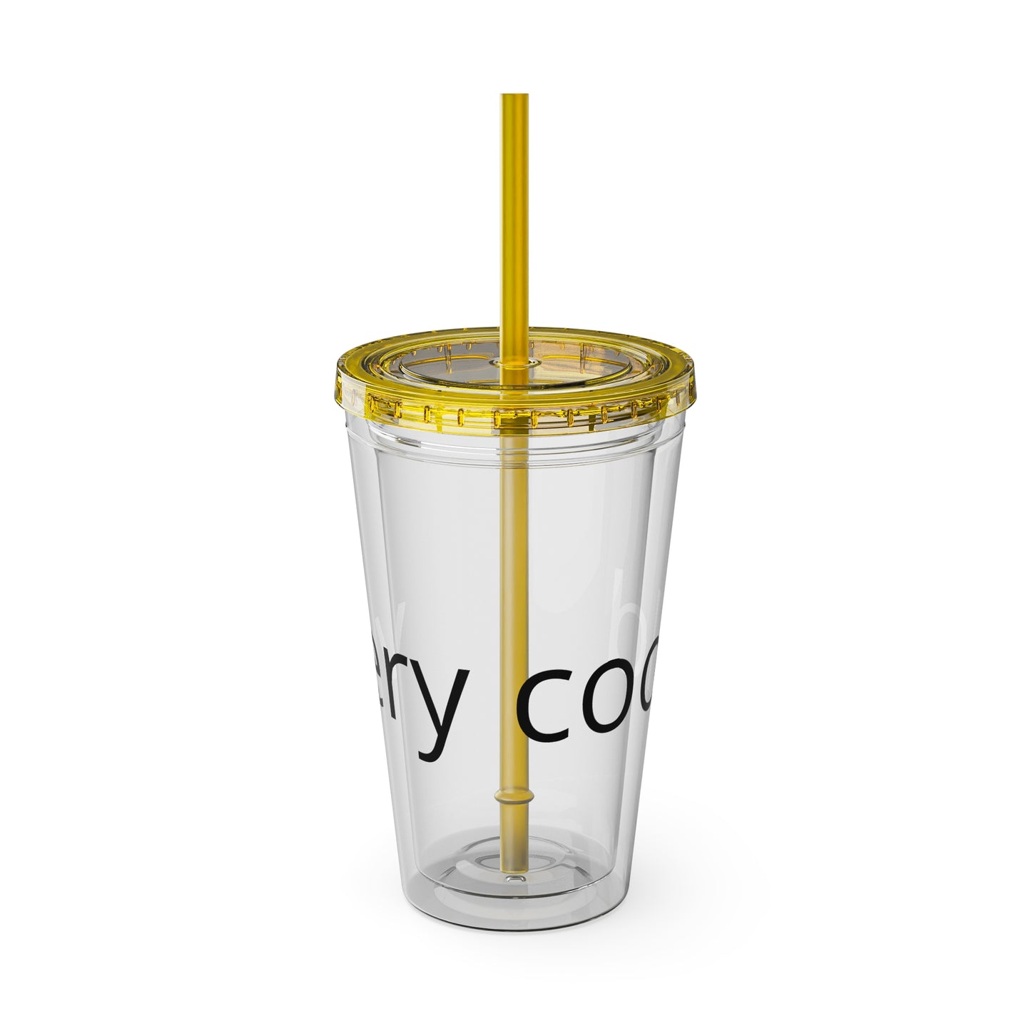 16oz Sunsplash Tumbler with Straw — Clear Summer Drink Cup