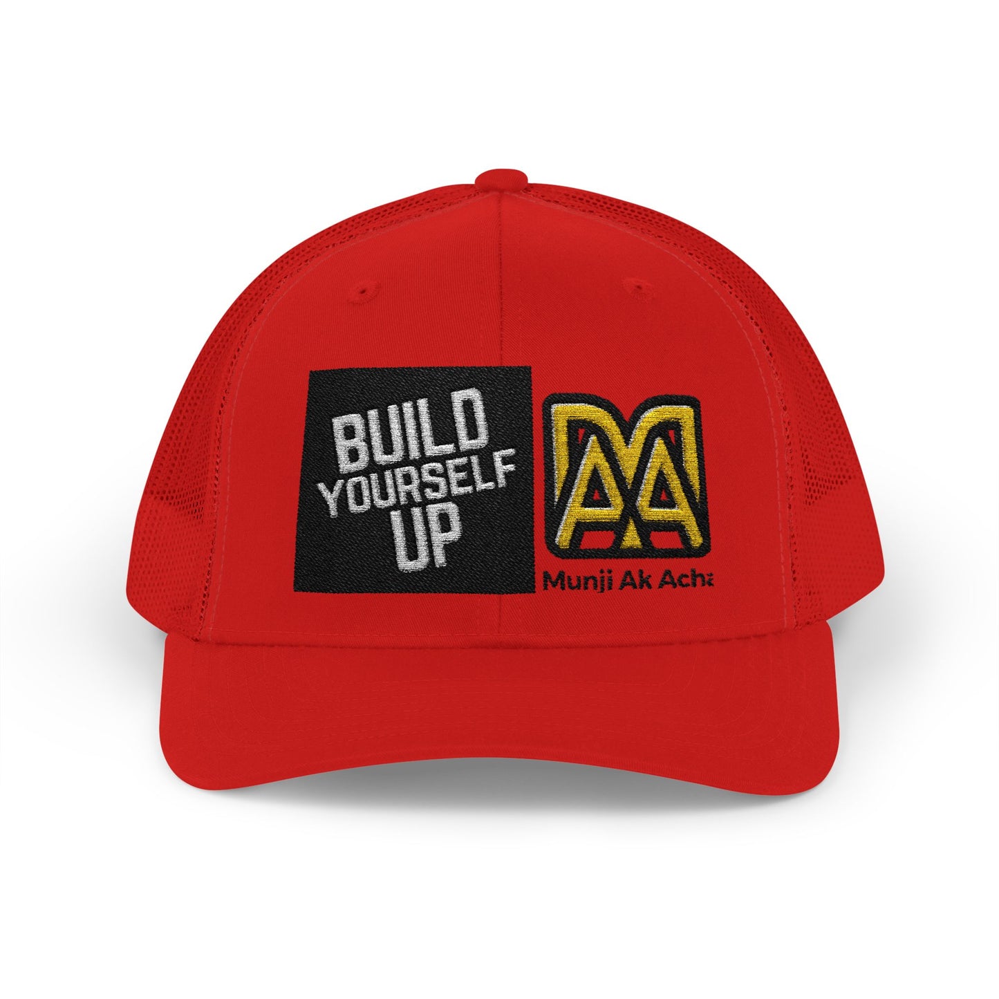 Build Yourself Up Snapback Trucker Cap – Motivational Mesh Baseball Hat