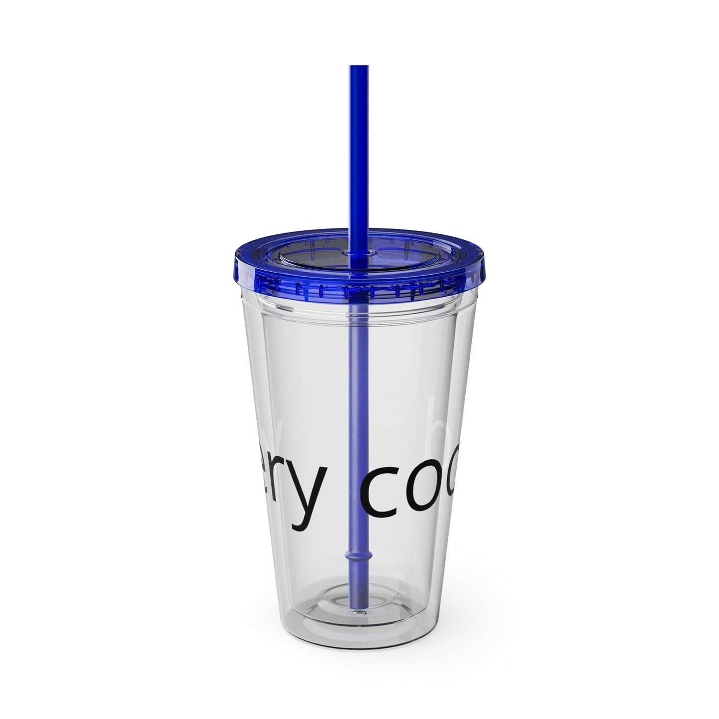 16oz Sunsplash Tumbler with Straw — Clear Summer Drink Cup