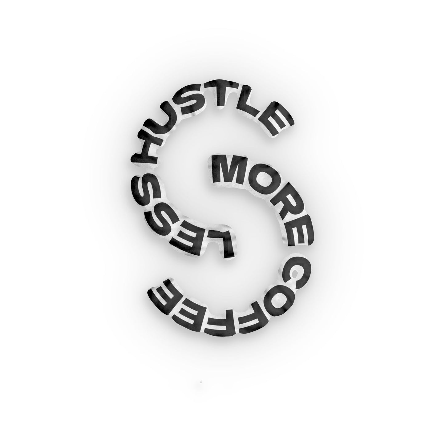 Coffee Bean Pillow — 'More Coffee Less Hustle' Custom Shaped Throw Pillow
