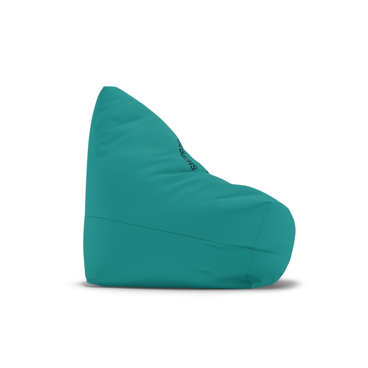 Teal Logo Bean Bag Chair Cover — Comfortable Lounge Seat Cover with 'WWZ' Circular Logo