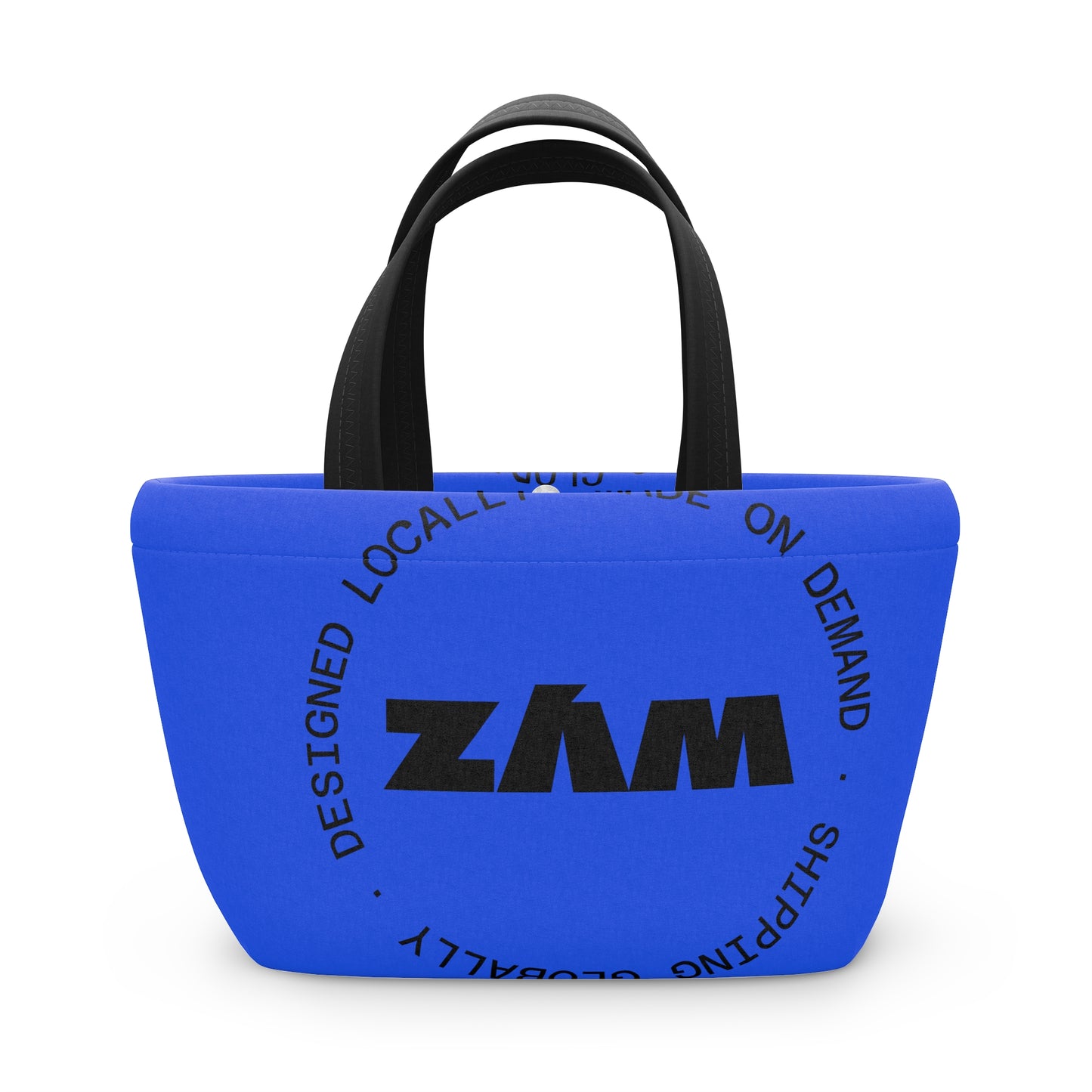 Insulated Lunch Bag — Bold Blue 'WVZ' / 'ZAM' Logo Tote