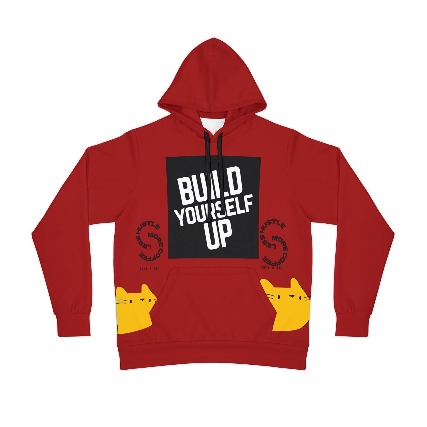 Motivational Hoodie - "Build Yourself Up" Athletic Pullover