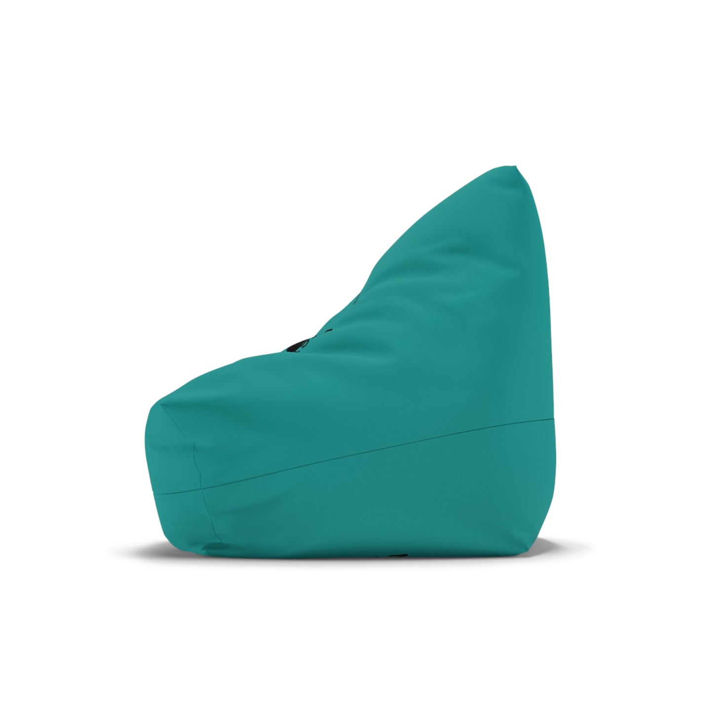 Teal Logo Bean Bag Chair Cover — Comfortable Lounge Seat Cover with 'WWZ' Circular Logo