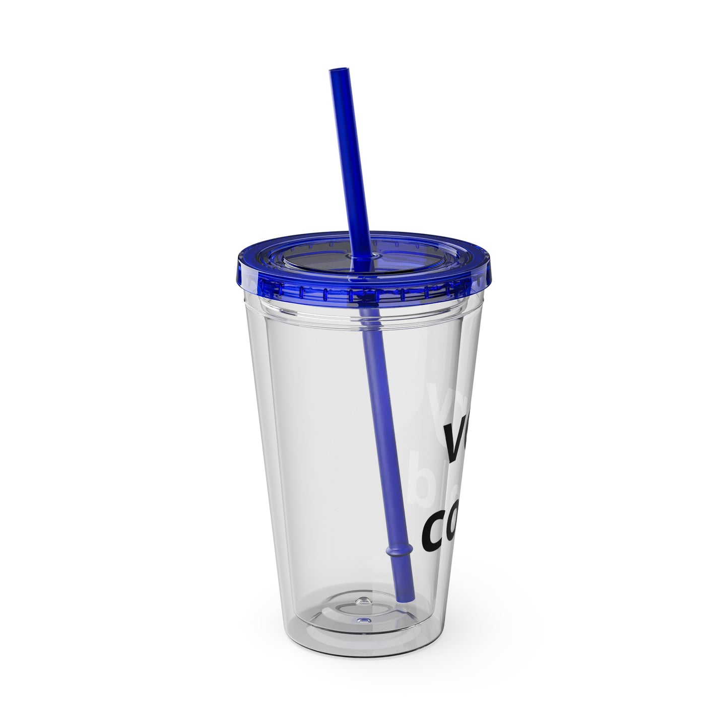 16oz Sunsplash Tumbler with Straw — Clear Summer Drink Cup