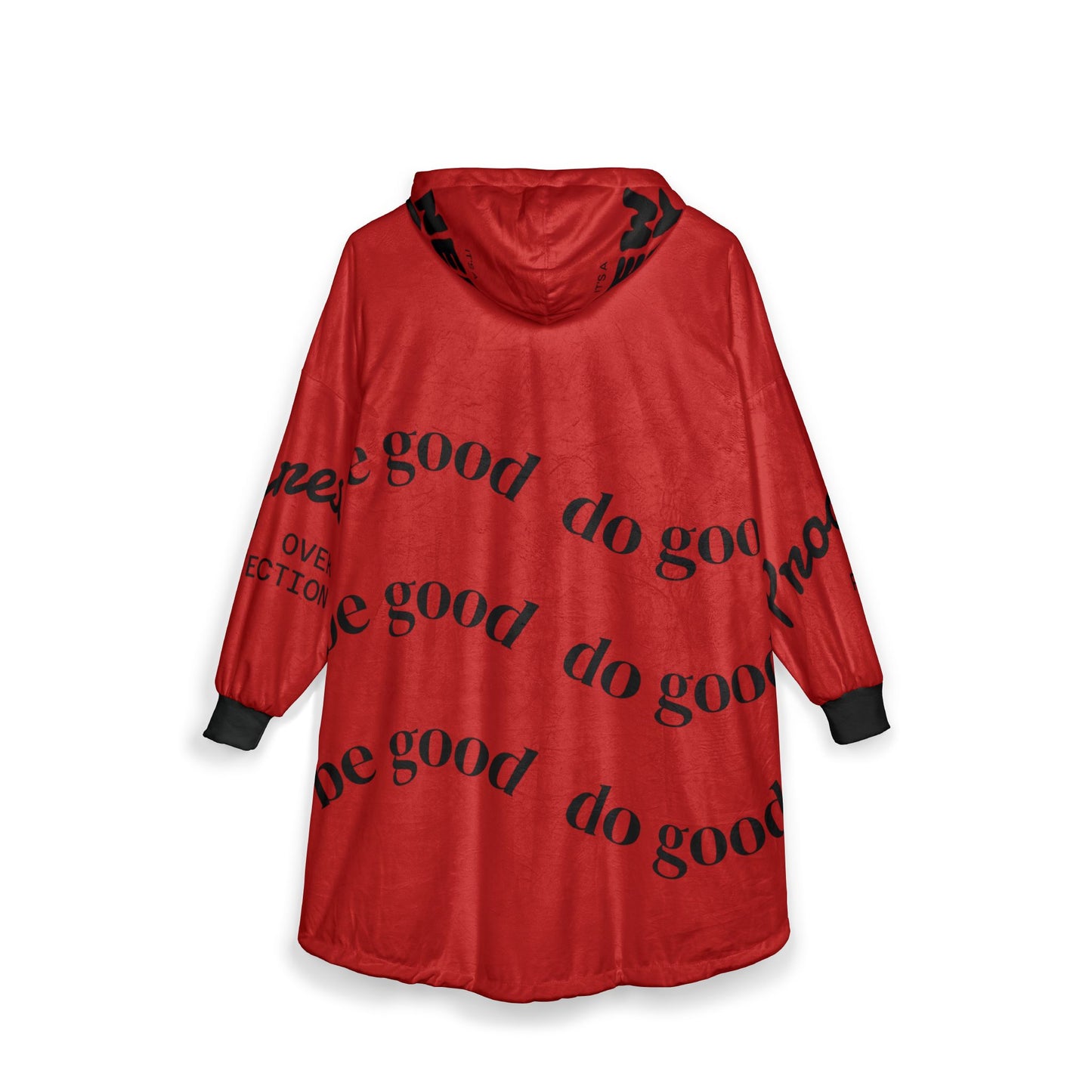 Hooded Blanket - 'Sweet Dreams' Red Cozy Hooded Blanket with 'Do Good' Script