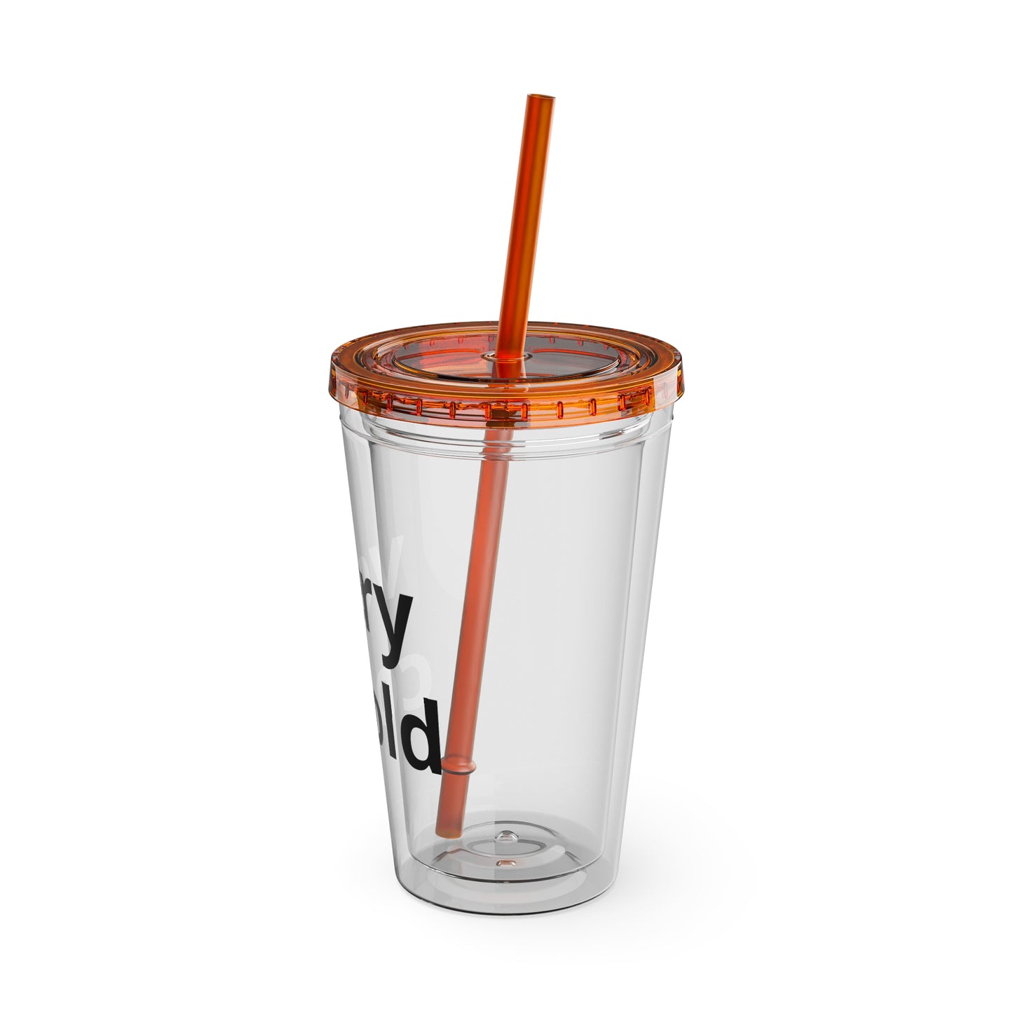 16oz Sunsplash Tumbler with Straw — Clear Summer Drink Cup