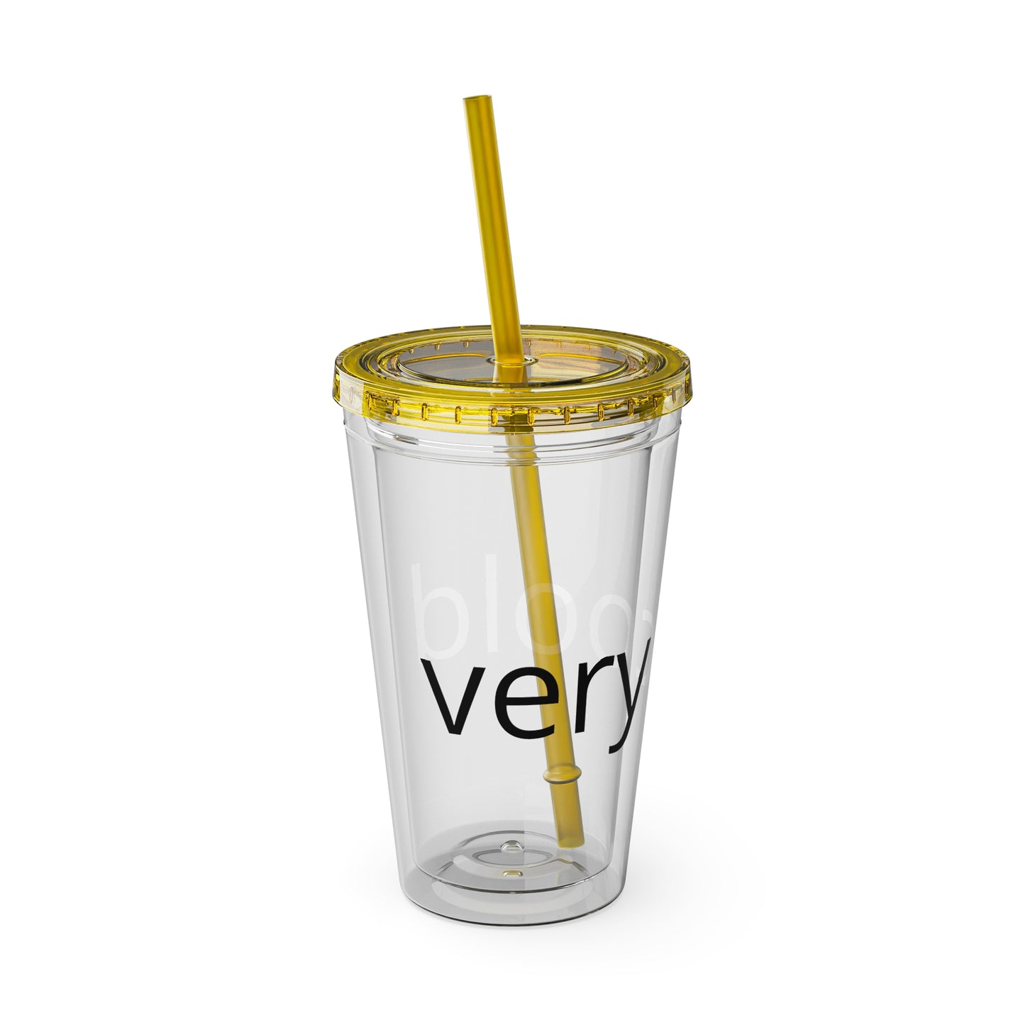 16oz Sunsplash Tumbler with Straw — Clear Summer Drink Cup