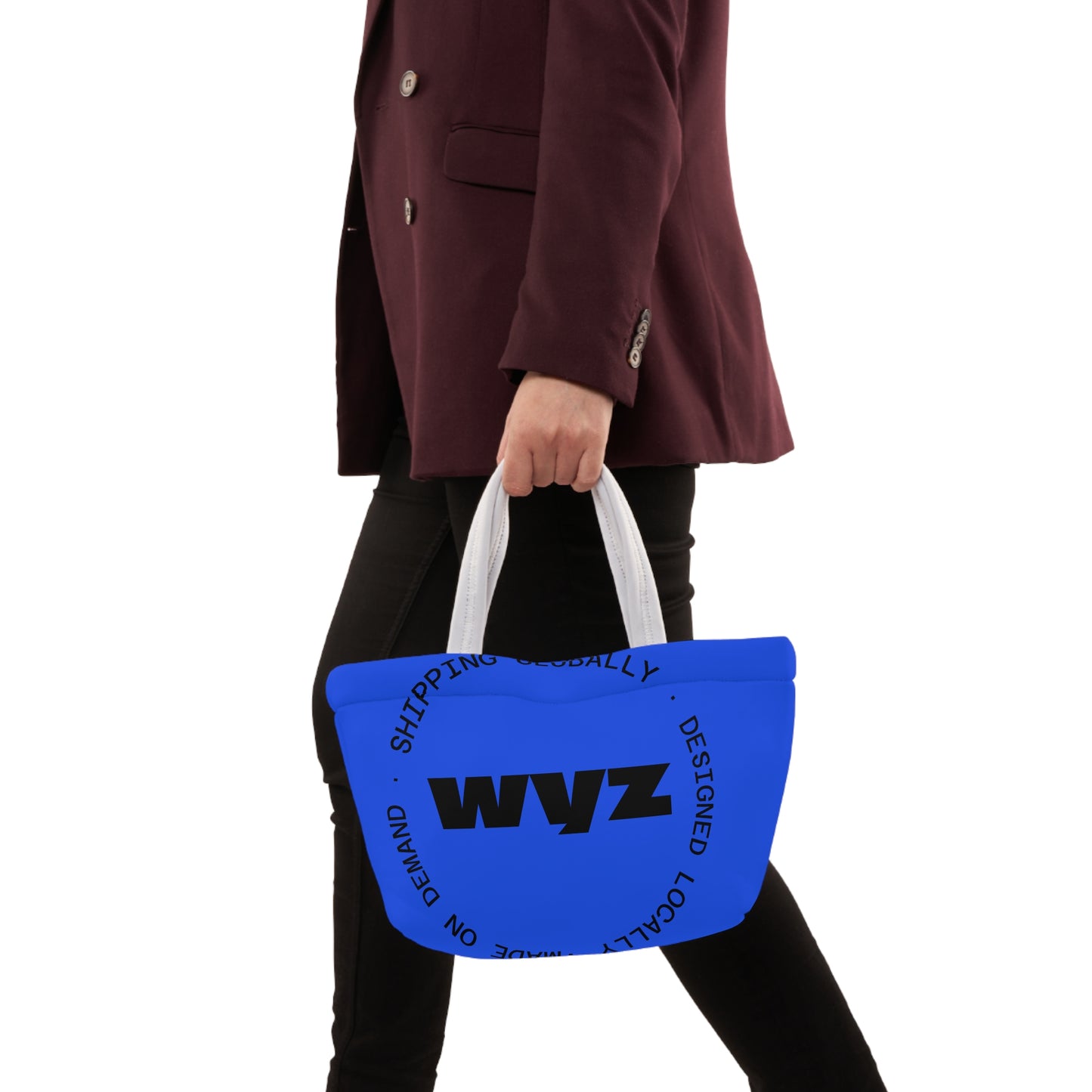 Insulated Lunch Bag — Bold Blue 'WVZ' / 'ZAM' Logo Tote
