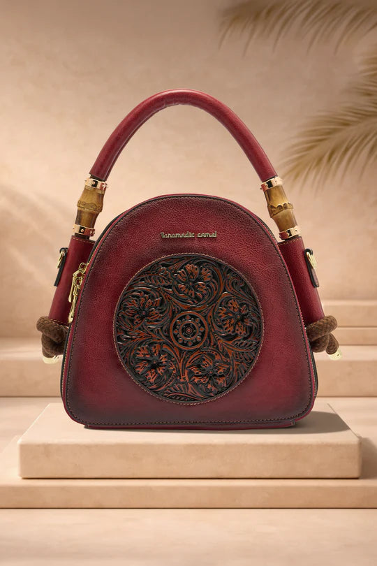 Laila Women's Genuine Leather Handbag - Crimson Regular priceDhs. 850.00